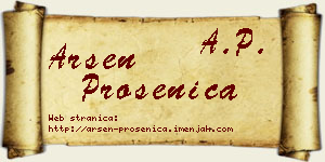 Arsen Prosenica vizit kartica